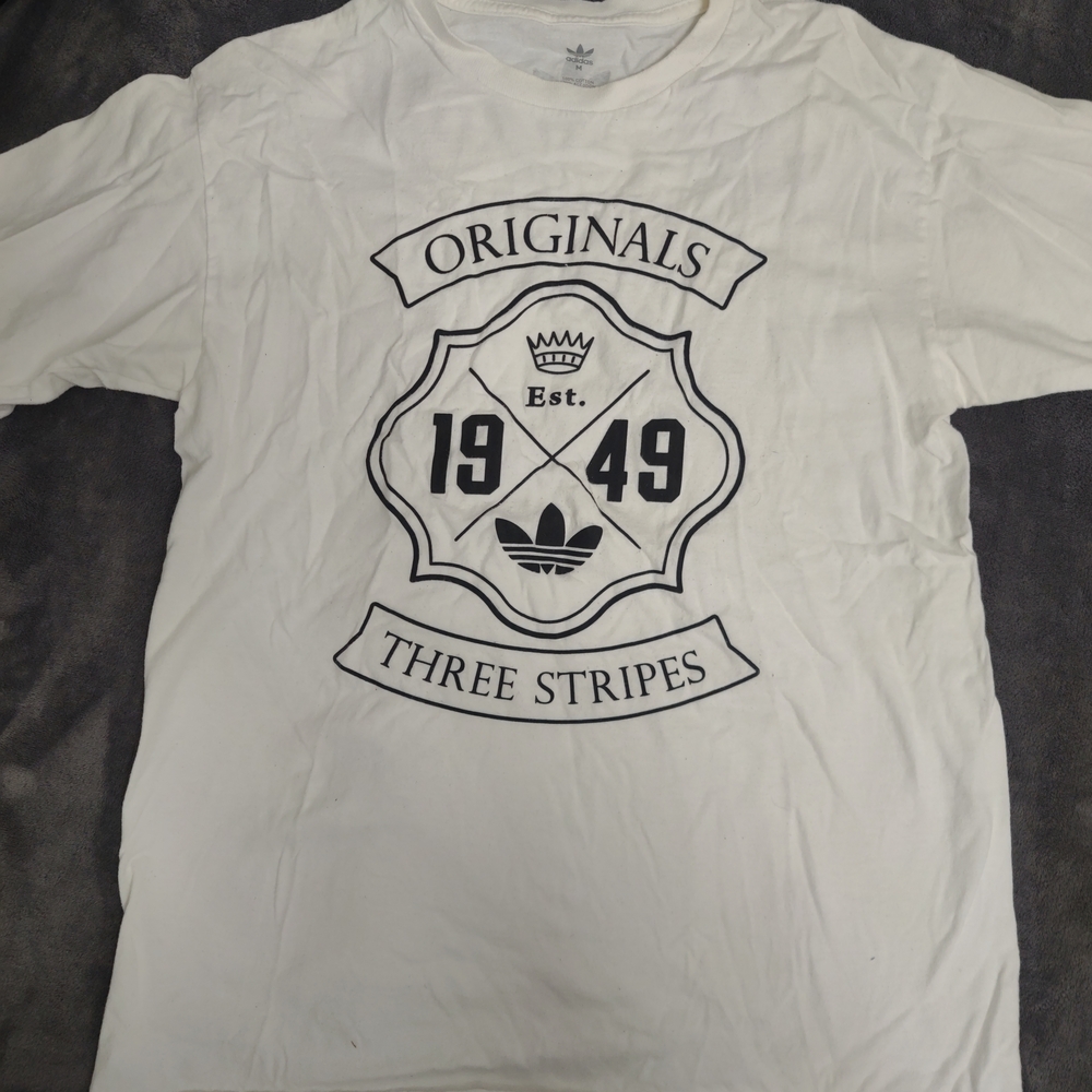 Adidas Originals White Tee with Black Print